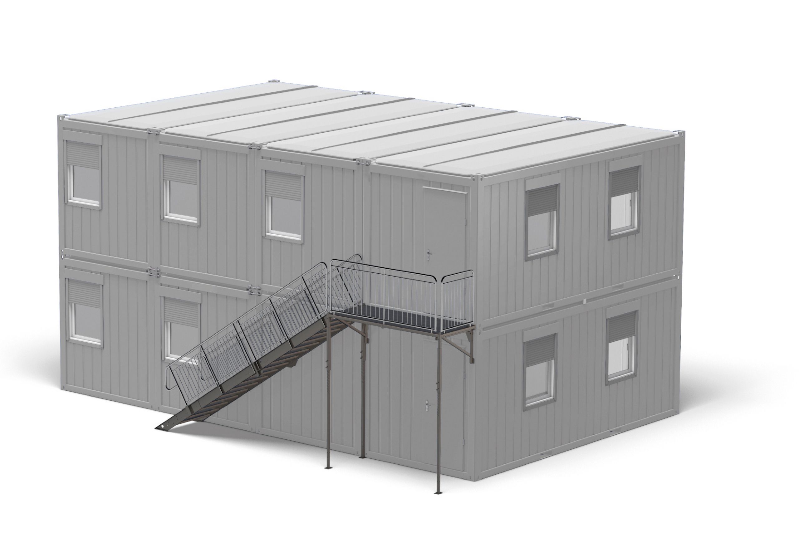 Трехэтажное модульное здание