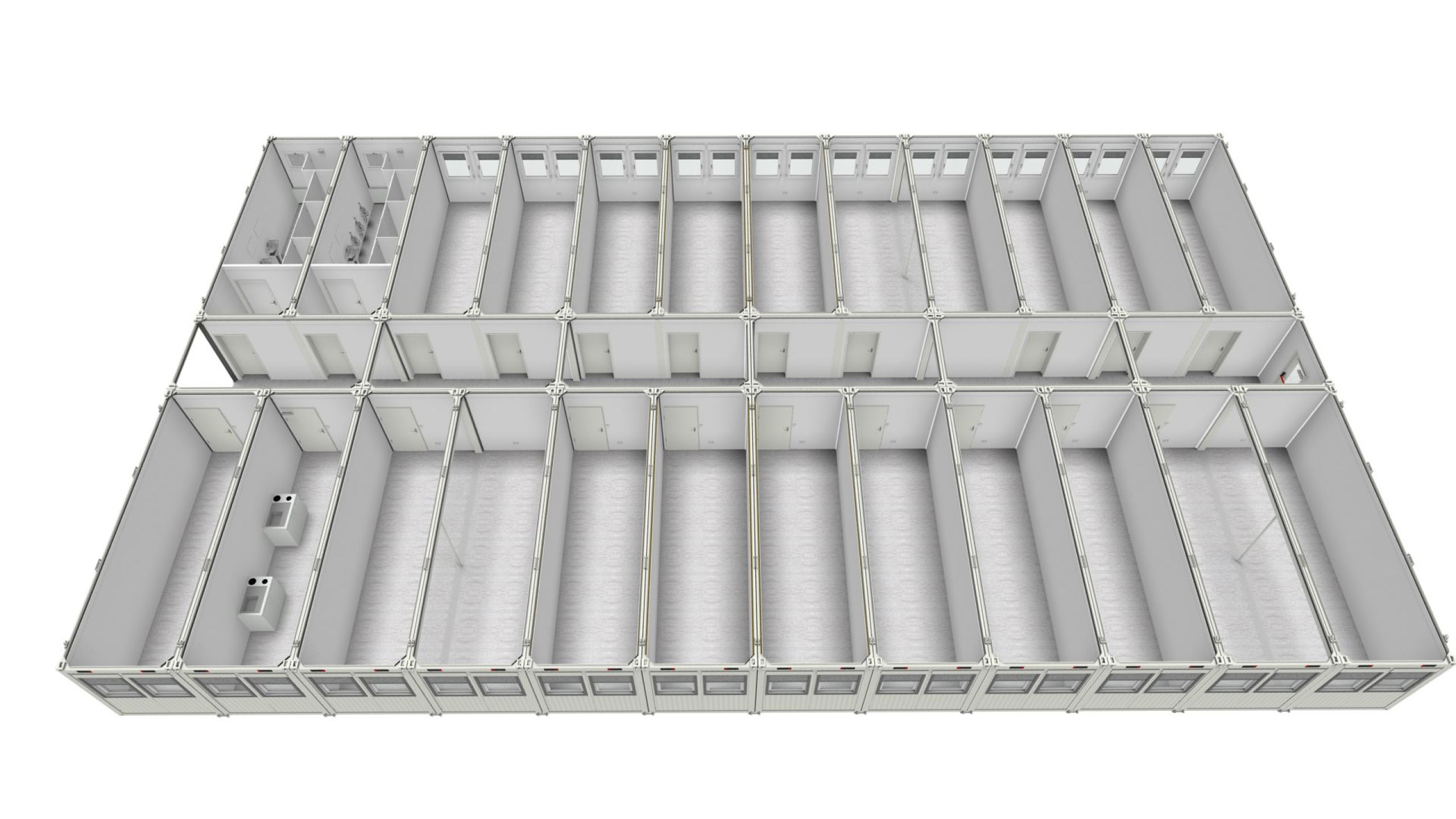 Двухэтажное модульное здание