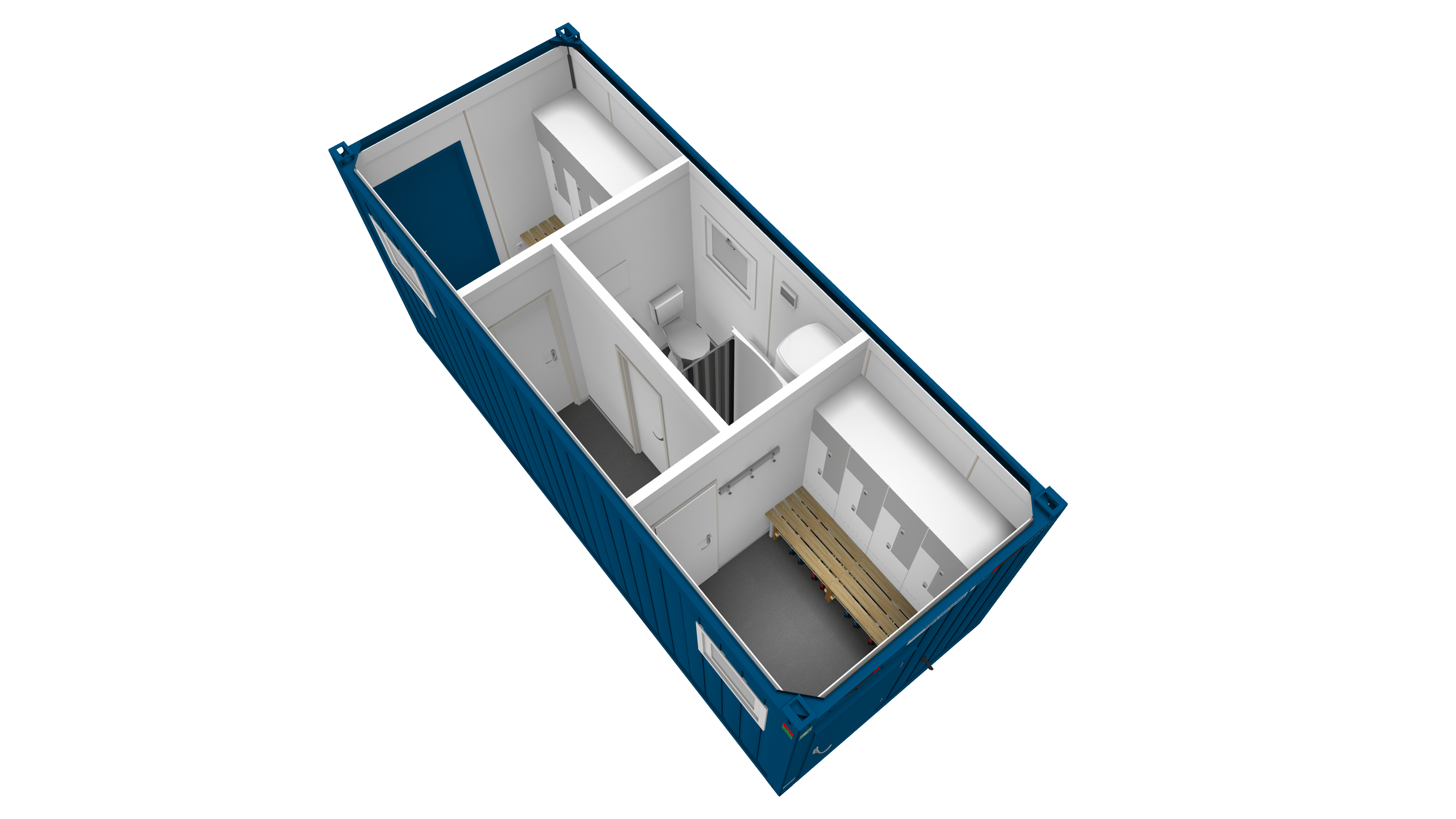 20-и футовый санитарный блок-контейнер